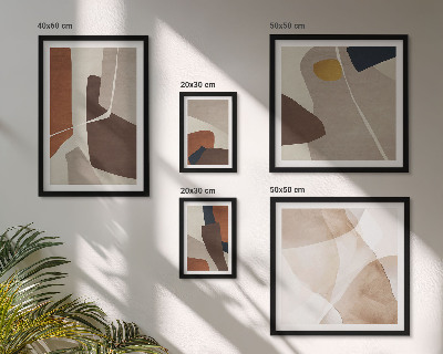 Set de 5 cuadros para salón Formas modernas abstractas