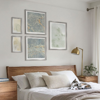 Pared galería de arte Texturas de pintura de acuarela en tonos pastel