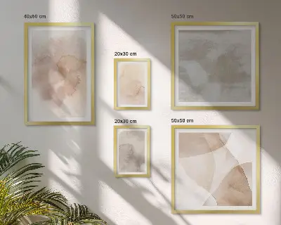 Conjunto de cuadros decorativos con texturas de acuarela en tonos pastel