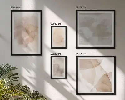 Conjunto de cuadros decorativos con texturas de acuarela en tonos pastel