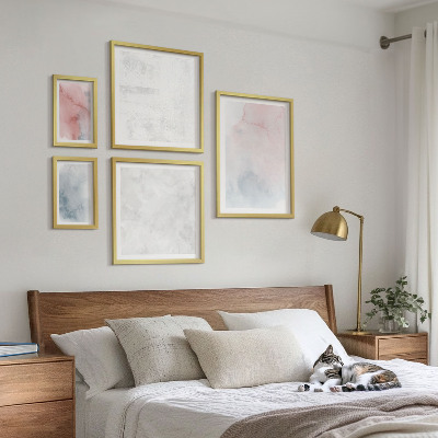 Pared galería de arte Texturas de acuarela en tonos pastel
