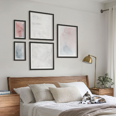 Pared galería de arte Texturas de acuarela en tonos pastel
