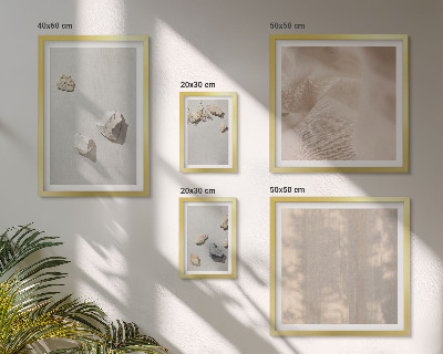 Set de 5 cuadros para salón Decoraciones de playa con piedras de estilo bohemio