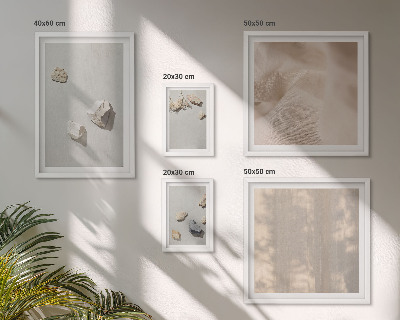 Set de 5 cuadros para salón Decoraciones de playa con piedras de estilo bohemio
