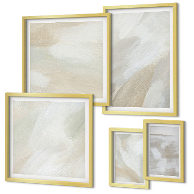 Conjunto de cuadros decorativos Pintura abstracta con pincel