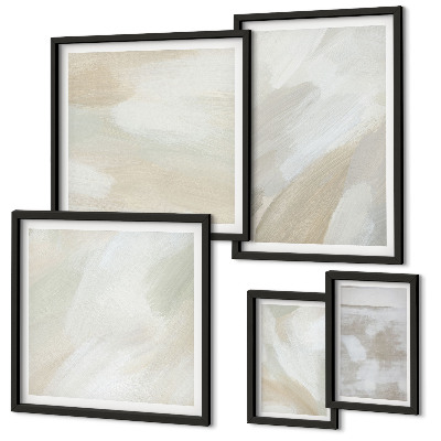 Conjunto de cuadros decorativos Pintura abstracta con pincel