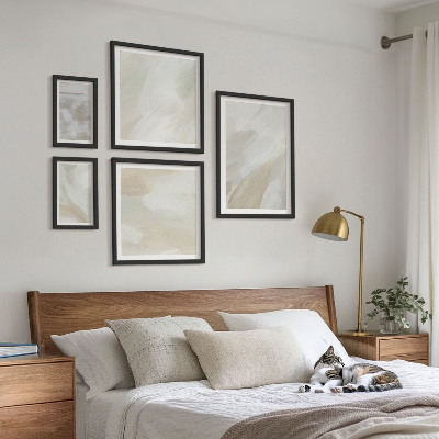 Conjunto de cuadros decorativos Pintura abstracta con pincel