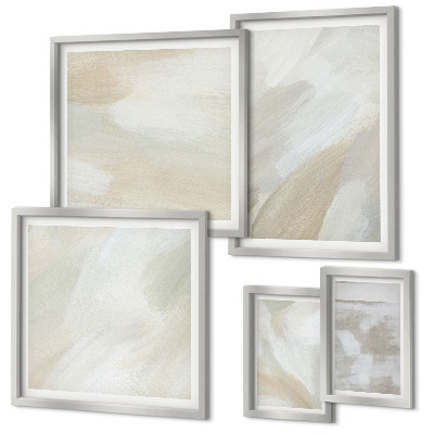 Conjunto de cuadros decorativos Pintura abstracta con pincel