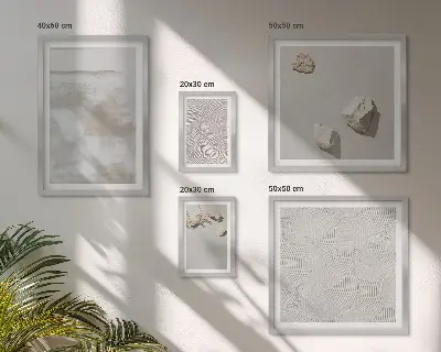 Pared galería de arte con textura bohemia de arenisca