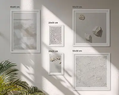 Pared galería de arte con textura bohemia de arenisca
