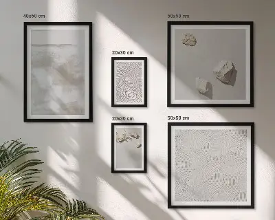 Pared galería de arte con textura bohemia de arenisca