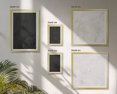 Conjunto de cuadros decorativos diseño de mármoles oscuros y glamurosos