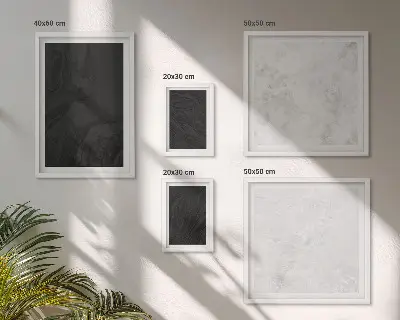 Conjunto de cuadros decorativos diseño de mármoles oscuros y glamurosos