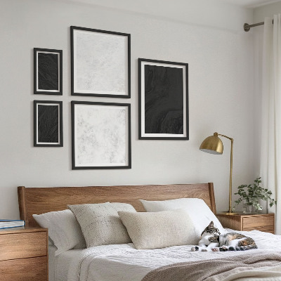 Conjunto de cuadros decorativos Mármoles oscuros y glamurosos