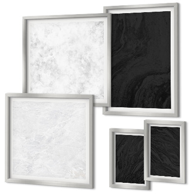 Conjunto de cuadros decorativos Mármoles oscuros y glamurosos