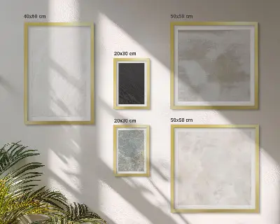 Set de 5 cuadros para salón con diseño de elegantes estructuras de piedra
