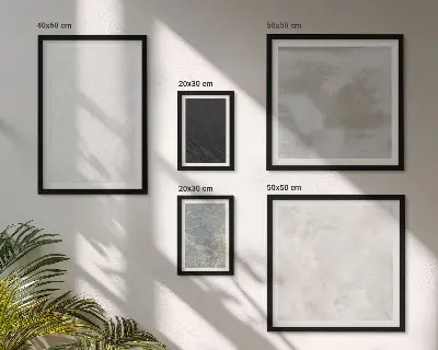 Set de 5 cuadros para salón con diseño de elegantes estructuras de piedra