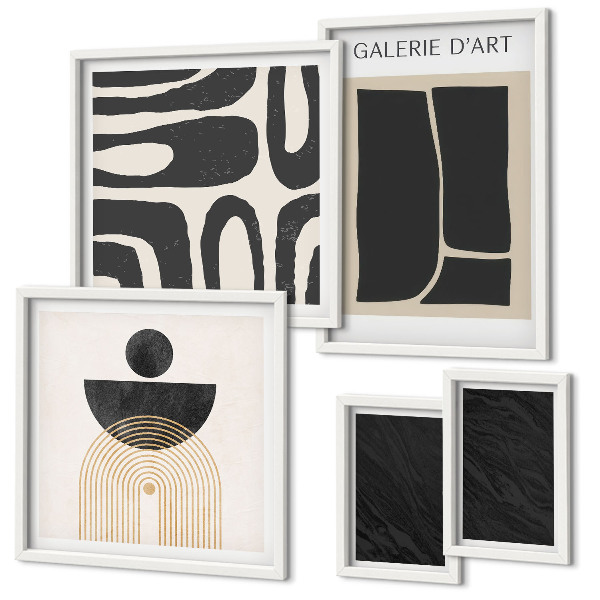 Pared galería de arte Formas abstractas de mármol