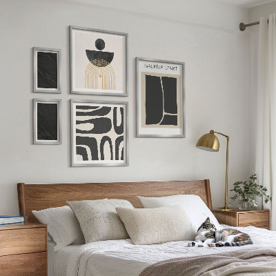 Pared galería de arte Formas abstractas de mármol