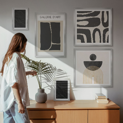 Pared galería de arte Formas abstractas de mármol