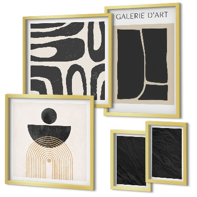 Pared galería de arte Formas abstractas de mármol