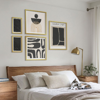 Pared galería de arte Formas abstractas de mármol