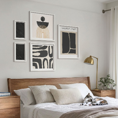 Pared galería de arte Formas abstractas de mármol