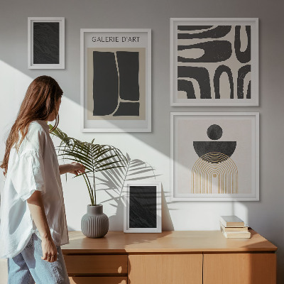Pared galería de arte Formas abstractas de mármol