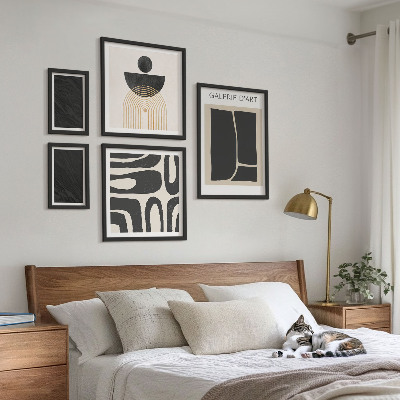 Pared galería de arte Formas abstractas de mármol