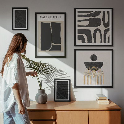 Pared galería de arte Formas abstractas de mármol