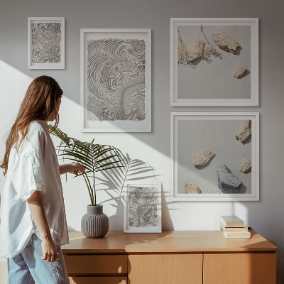 Pared galería de arte Formas abstractas modernas