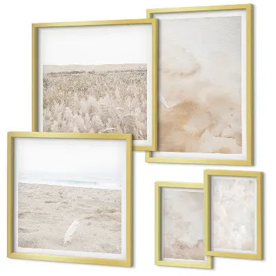 Conjunto de cuadros decorativos con texturas de moda en tonos pastel