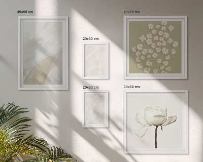 Set de 5 cuadros para salón Flores, texturas bohemias de moda