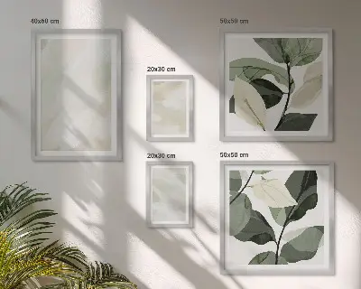 Pared galería de arte pinturas brillantes de estilo boho abstracto