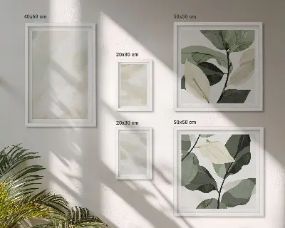 Pared galería de arte pinturas brillantes de estilo boho abstracto