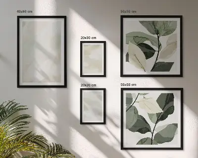 Pared galería de arte pinturas brillantes de estilo boho abstracto