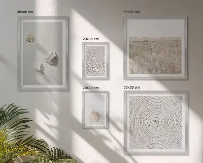 Conjunto de cuadros decorativos con texturas de arena estilo boho