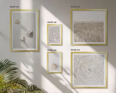 Conjunto de cuadros decorativos con texturas de arena estilo boho
