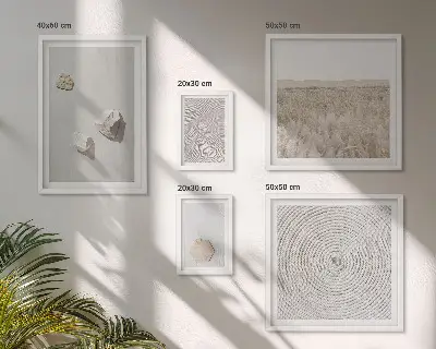 Conjunto de cuadros decorativos con texturas de arena estilo boho
