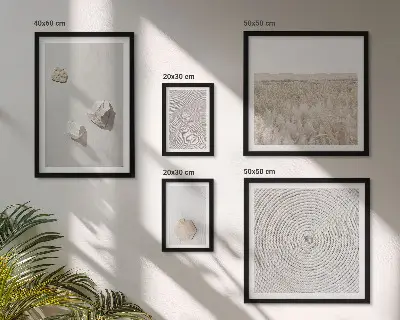 Conjunto de cuadros decorativos con texturas de arena estilo boho