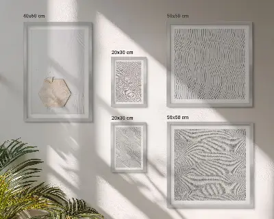 Set de 5 cuadros decorativos para salón con diseño de texturas de arena estilo boho