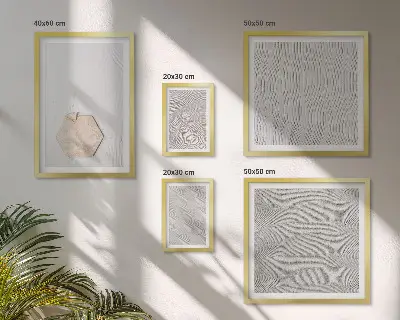 Set de 5 cuadros decorativos para salón con diseño de texturas de arena estilo boho