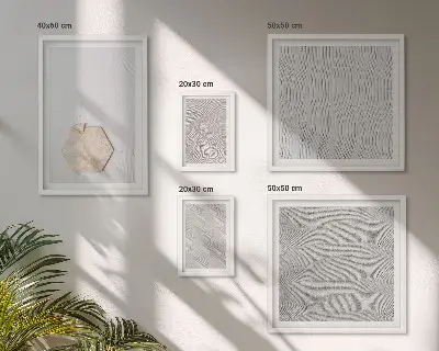 Set de 5 cuadros decorativos para salón con diseño de texturas de arena estilo boho