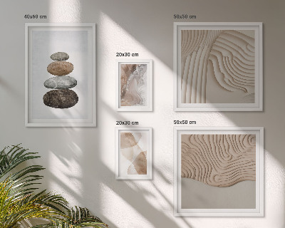 Pared galería de arte Formas abstractas en tonos pastel