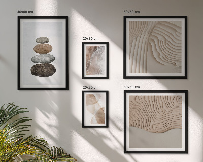 Pared galería de arte Formas abstractas en tonos pastel