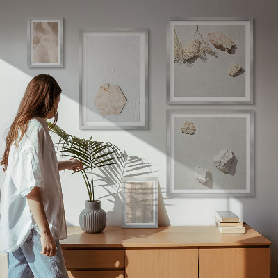 Pared galería de arte Texturas naturales de estilo bohemio sutil