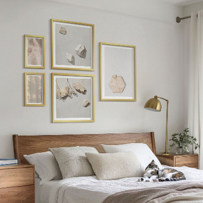 Pared galería de arte Texturas naturales de estilo bohemio sutil