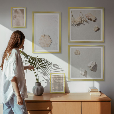 Pared galería de arte Texturas naturales de estilo bohemio sutil