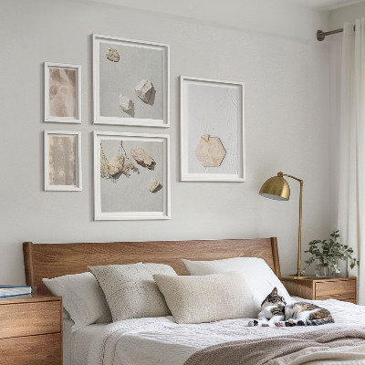 Pared galería de arte Texturas naturales de estilo bohemio sutil