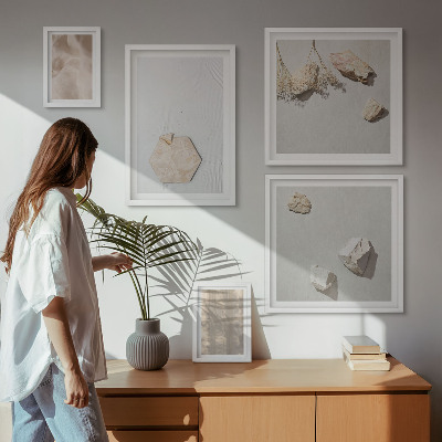 Pared galería de arte Texturas naturales de estilo bohemio sutil